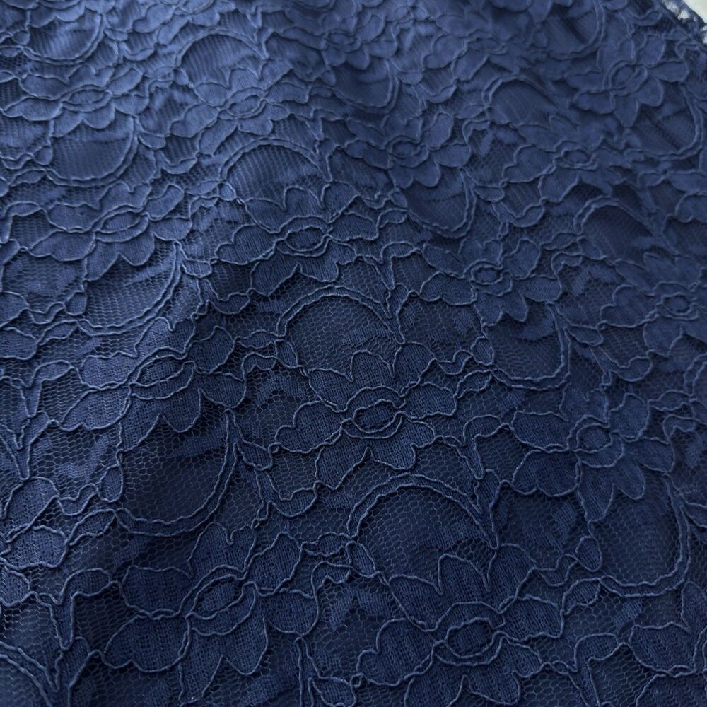 New Antonio Melani blue short sleeve lace mini sheath dress size 8 - Picture 3 of 16